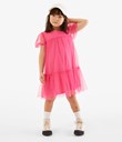 Thumbnail Sukienka z siateczki | Różowy | Dziecko | Kappahl