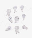 Thumbnail Hot air balloons garland | White | Kids | Kappahl