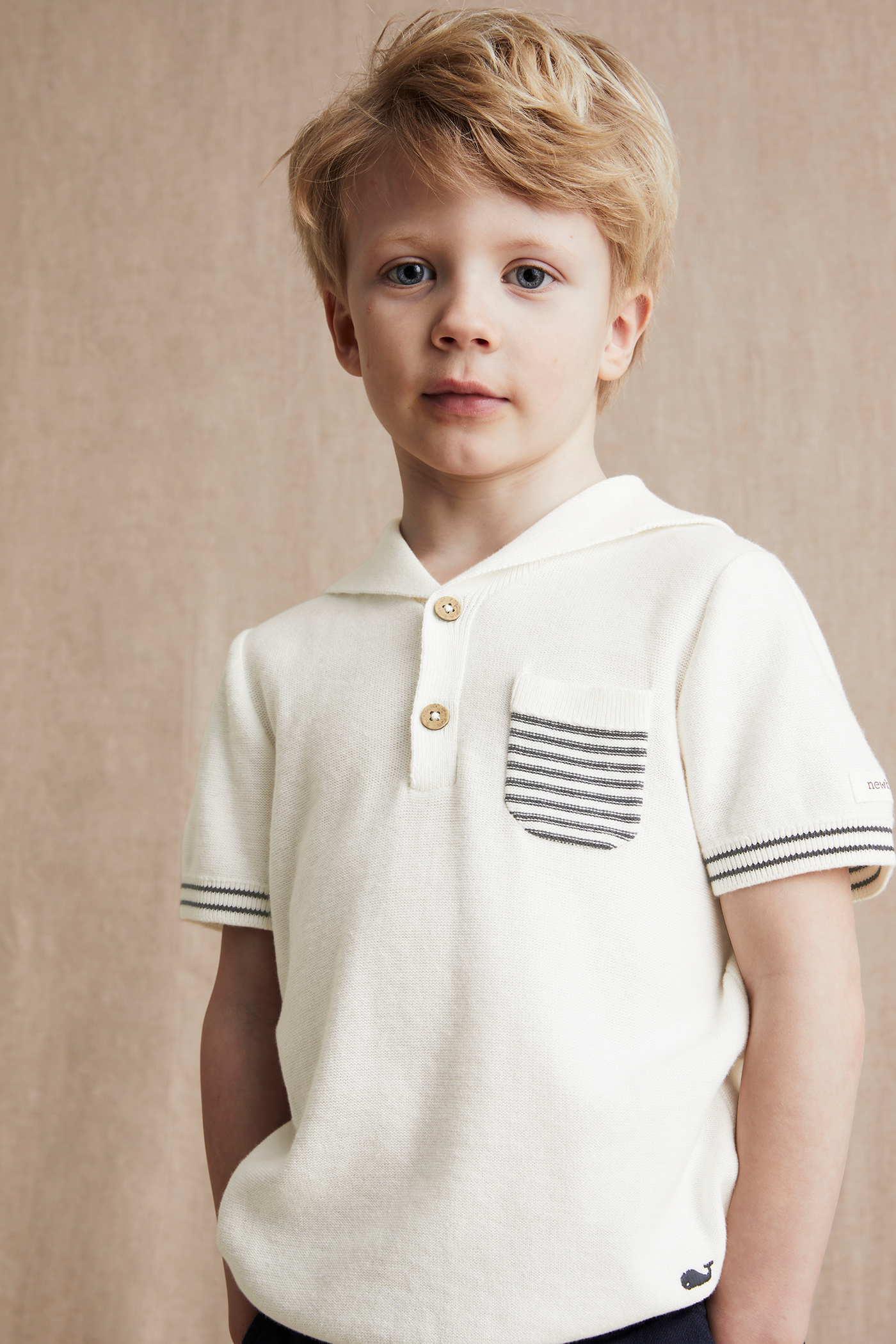 Top Z Kr tkimi R kawami Z Ko nierzem Marynarskim Offwhite top-z-kr-tkimi-r-kawami-z-ko-nierzem-marynarskim-offwhite