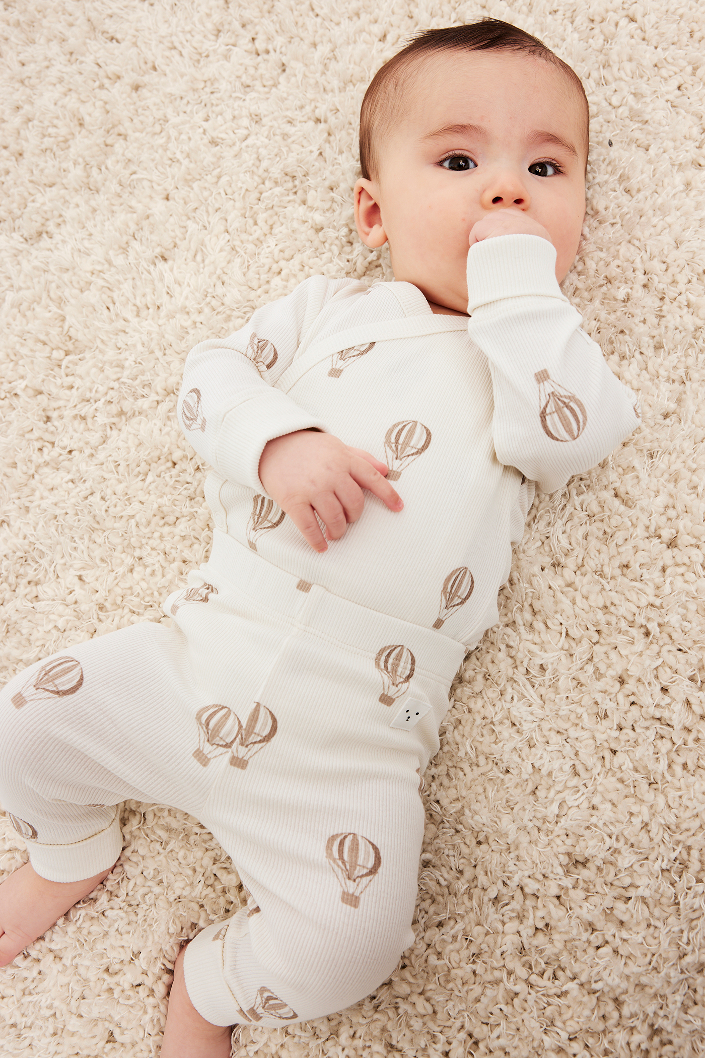Ribatut leggingsit | Beige | Vauvat | Kappahl