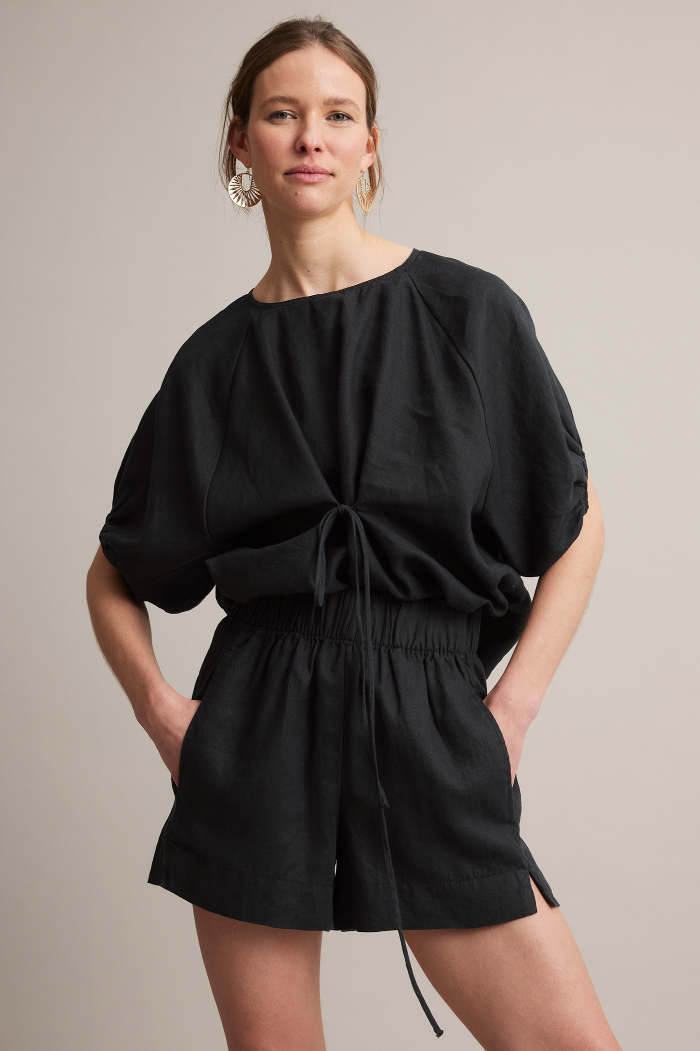 Linneshorts — shorts med fickor från Kappahl