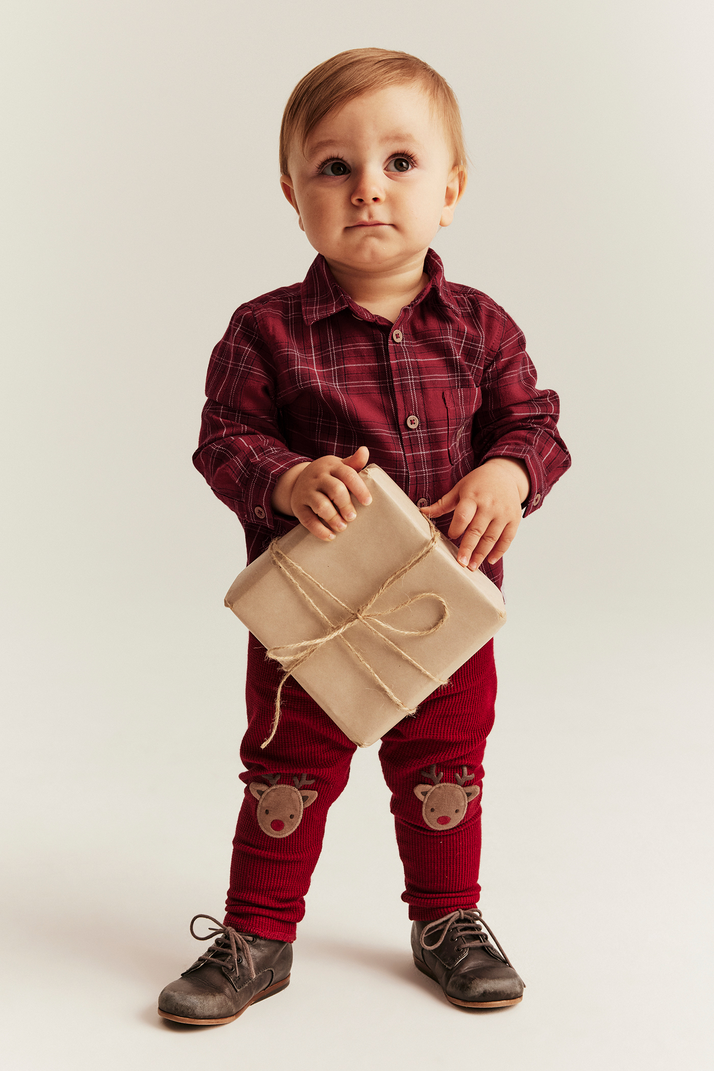 Rutete juleskjorte | Rød | Baby | Newbie