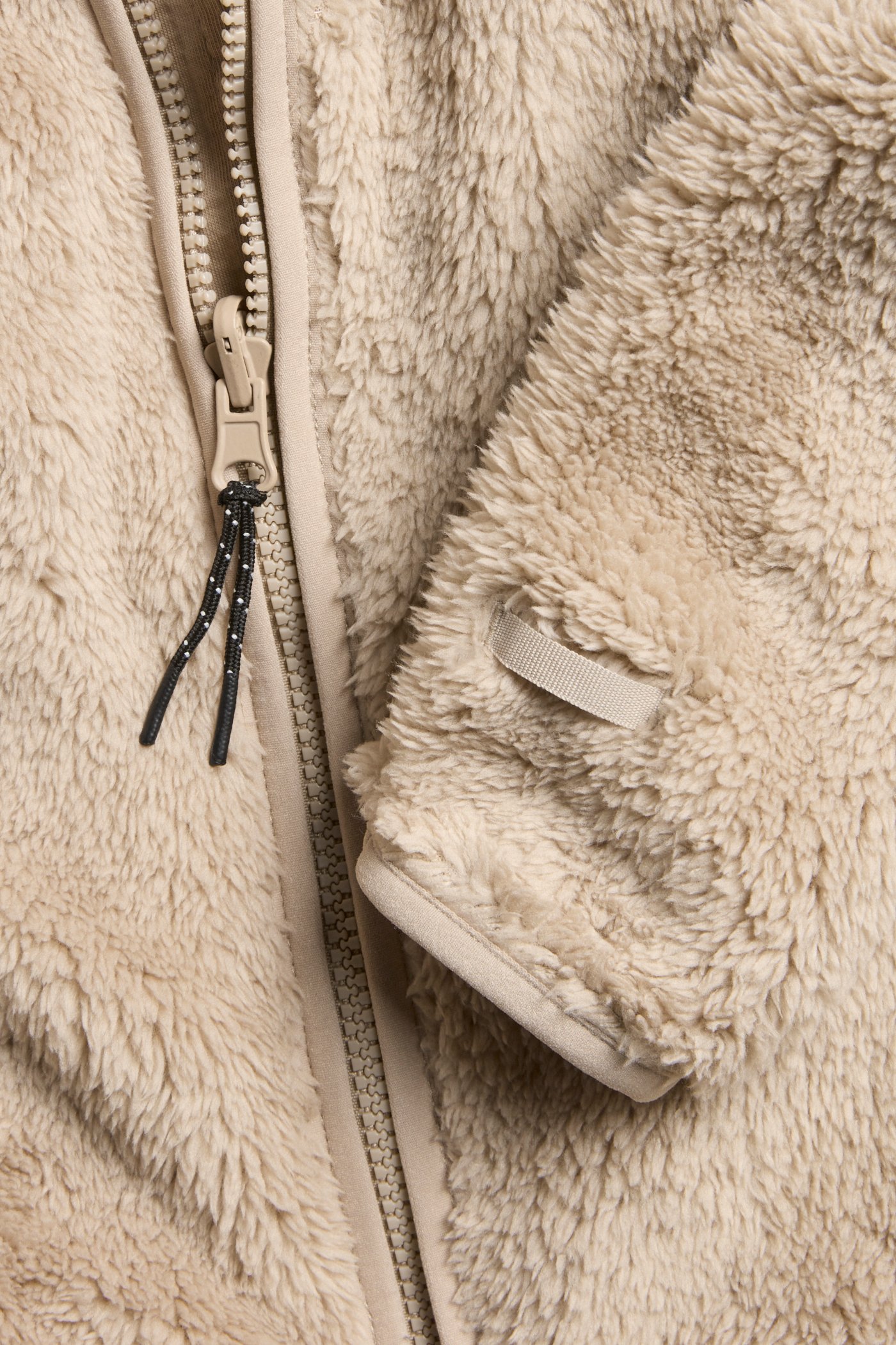 Bluza z pluszowego polaru zip-in / zip-off Kaxs | Beżowy | Dziecko