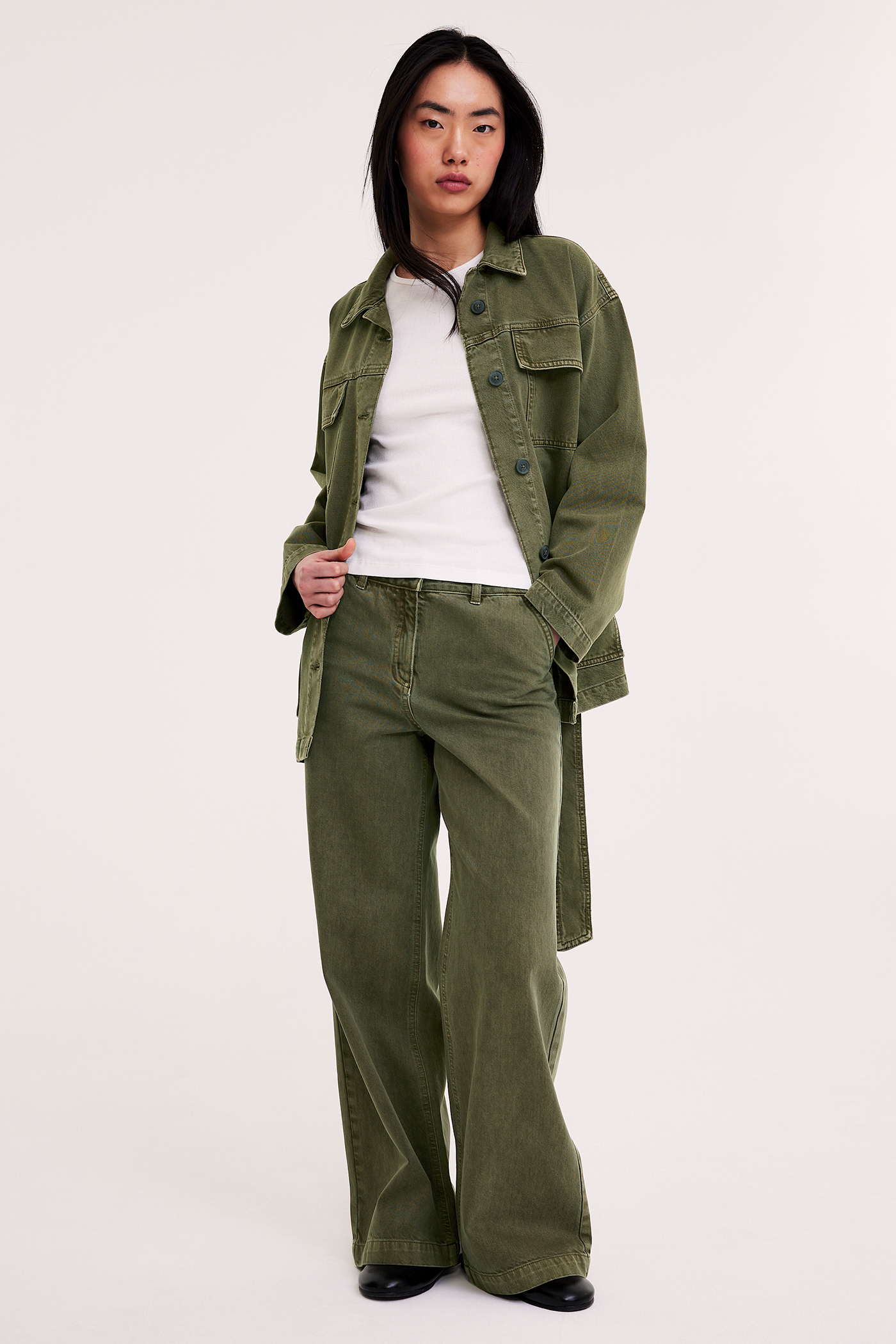 Vida byxor i twill | Grön | Dam | Kappahl