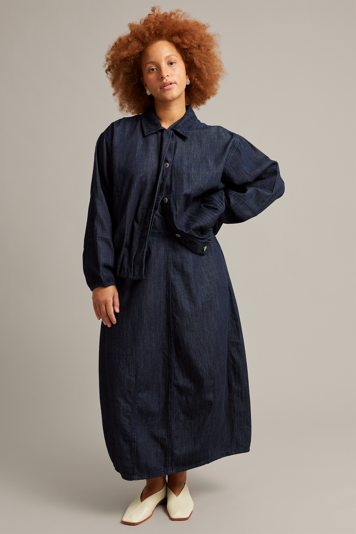 Barrelkjol i denim — kjol med fickor från Kappahl