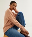 Thumbnail Knitted polo-neck jumper - Pink - Woman - Kappahl