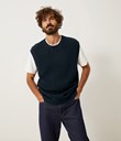 Thumbnail Knitted vest | Blue | Men | Kappahl