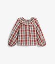 Thumbnail Rutete bluse med volangkrage | Grønn | Barn | Kappahl