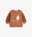 Thumbnail Sweatshirt med tryck | Brun | Barn | Kappahl
