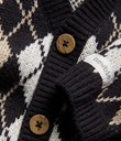 Thumbnail Argyle patterned cardigan | Black | Kids | Kappahl