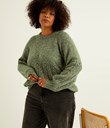 Thumbnail Punched sweater - Green - Woman - Kappahl