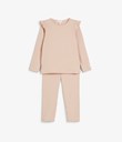 Thumbnail Ribbed pyjama with frill | Pink | Kids | Kappahl