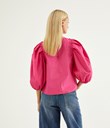 Thumbnail Blouse with removable puff sleeves | Pink | Woman | Kappahl