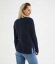 Thumbnail Knitted sweater with high collar | Blue | Woman | Kappahl