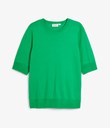 Thumbnail Knitted sweater short sleeve | Green | Woman | Kappahl