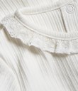 Thumbnail Ribbed top with lace collar | White | Kids | Kappahl