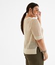 Thumbnail Punched sweater | Beige | Woman | Kappahl