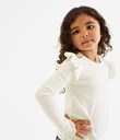 Thumbnail Long sleeved ribbed top | White | Kids | Kappahl