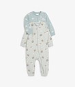 Thumbnail Patterned baby pyjamas 2-pcs | Turquoise | Kids | Kappahl