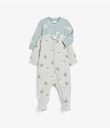 Thumbnail Patterned baby pyjamas 2-pcs | Turquoise | Kids | Kappahl