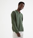 Thumbnail Knitted sweater with collar | Green | Men | Kappahl