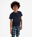 Thumbnail Pyjamas with flannel shorts | Blue | Kids | Kappahl