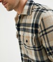 Thumbnail Flanelowa kurtka koszulowa | Beżowy | On | Kappahl