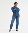 Thumbnail Jeans high waist tapered | Niebieski | Ona | Kappahl