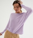 Thumbnail Ribbed knitted sweater | Lilac | Woman | Kappahl