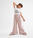 Thumbnail Pleated culotte pant | Pink | Kids | Kappahl