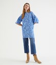 Thumbnail Dress with puffed sleeves | Blue | Woman | Kappahl