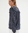 Thumbnail Patterned frill blouse | Blue | Woman | Kappahl
