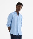 Thumbnail Linen shirt regular fit | Blue | Men | Kappahl