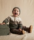 Thumbnail Żakardowy sweter z dzianiny | Zielony | Dziecko | Kappahl