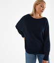 Thumbnail Ribbed knitted sweater | Blue | Woman | Kappahl
