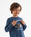 Thumbnail Long sleeved t-shirt with reversible sequins | Blue | Kids | Kapp
