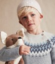 Thumbnail Żakardowy sweter z dzianiny | Szary | Dziecko | Kappahl