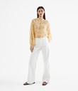 Thumbnail Patterned chiffon blouse | White | Woman | Kappahl