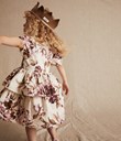 Thumbnail Sukienka w kwiaty, z bufiastymi rękawami | Beżowy | Dziecko | Kap