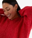 Thumbnail Dzianinowy sweter | Czerwony | Ona | Kappahl