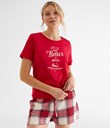 Thumbnail T-shirt piżamowy | Czerwony | Ona | Kappahl