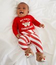 Thumbnail Legginsy dla niemowląt, w paski | Czerwony | Dziecko | Kappahl