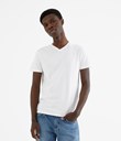 Thumbnail Klasyczny biały t-shirt basicowy z dekoltem w szpic, męski – Prod