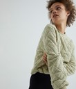 Thumbnail Quilted sweatshirt - Green - Woman - Kappahl
