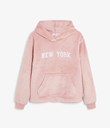 Thumbnail Velvet hooded sweater - Pink - Kids - Kappahl