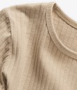 Thumbnail Ribbad långärmad t-shirt | Beige | Barn | Kappahl
