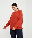 Thumbnail Ribbed knitted sweater - Orange - Woman - Kappahl