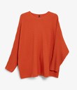 Thumbnail Ribbed knitted sweater - Orange - Woman - Kappahl