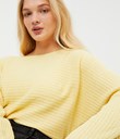 Thumbnail Ribbed knitted sweater - Yellow - Woman - Kappahl