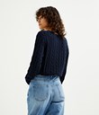 Thumbnail Cable knitted sweater - Blue - Woman - Kappahl